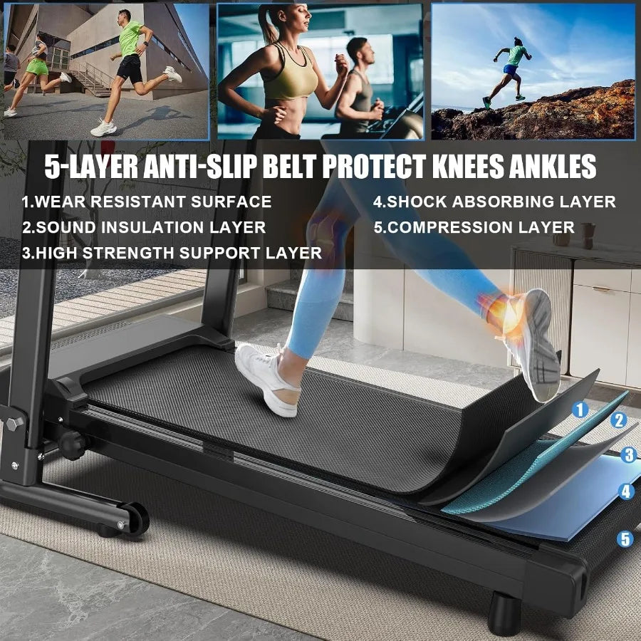 Foldable Home Treadmill With Two Point Five HP App