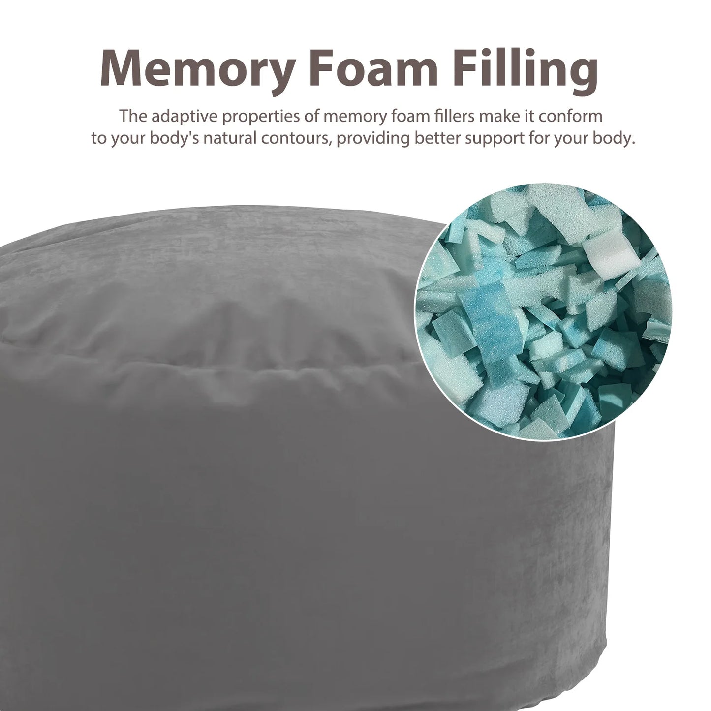 JHK Bean Bag Chair For Gaming And Reading Foam Filled