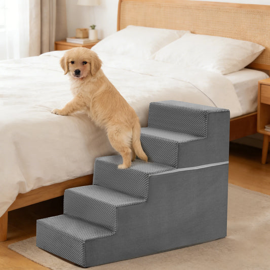 Right Angled Foam Dog Stairs Ramp For Small Dogs Indoors
