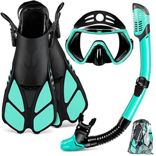 Mask Fins Snorkel Set For Adults With Panoramic Anti Fog