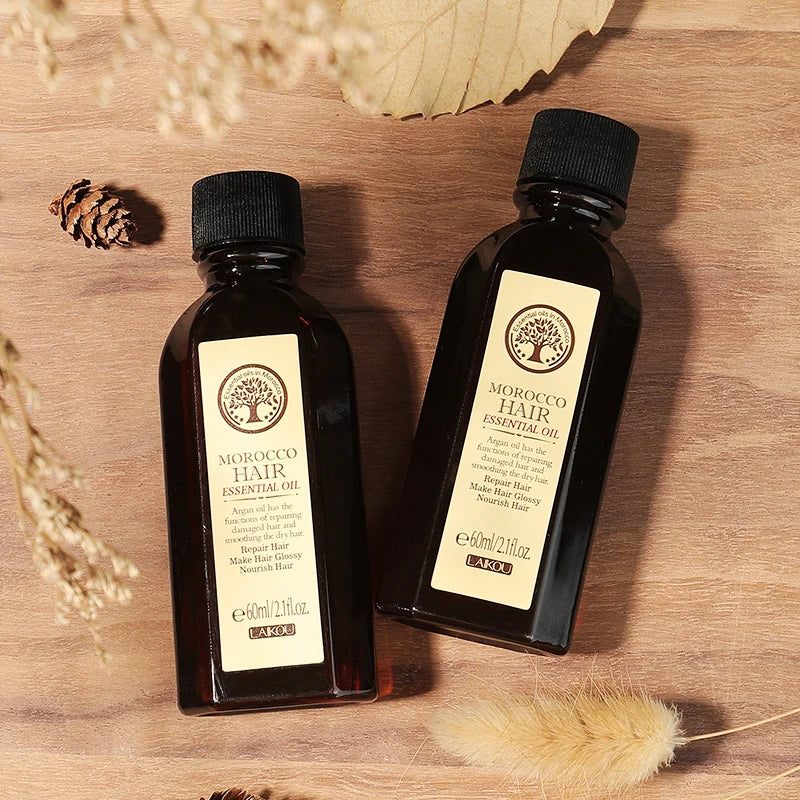 LAIKOU Morocco Argan Hair Essential Oil 4pcs Frizz Repair Nourish