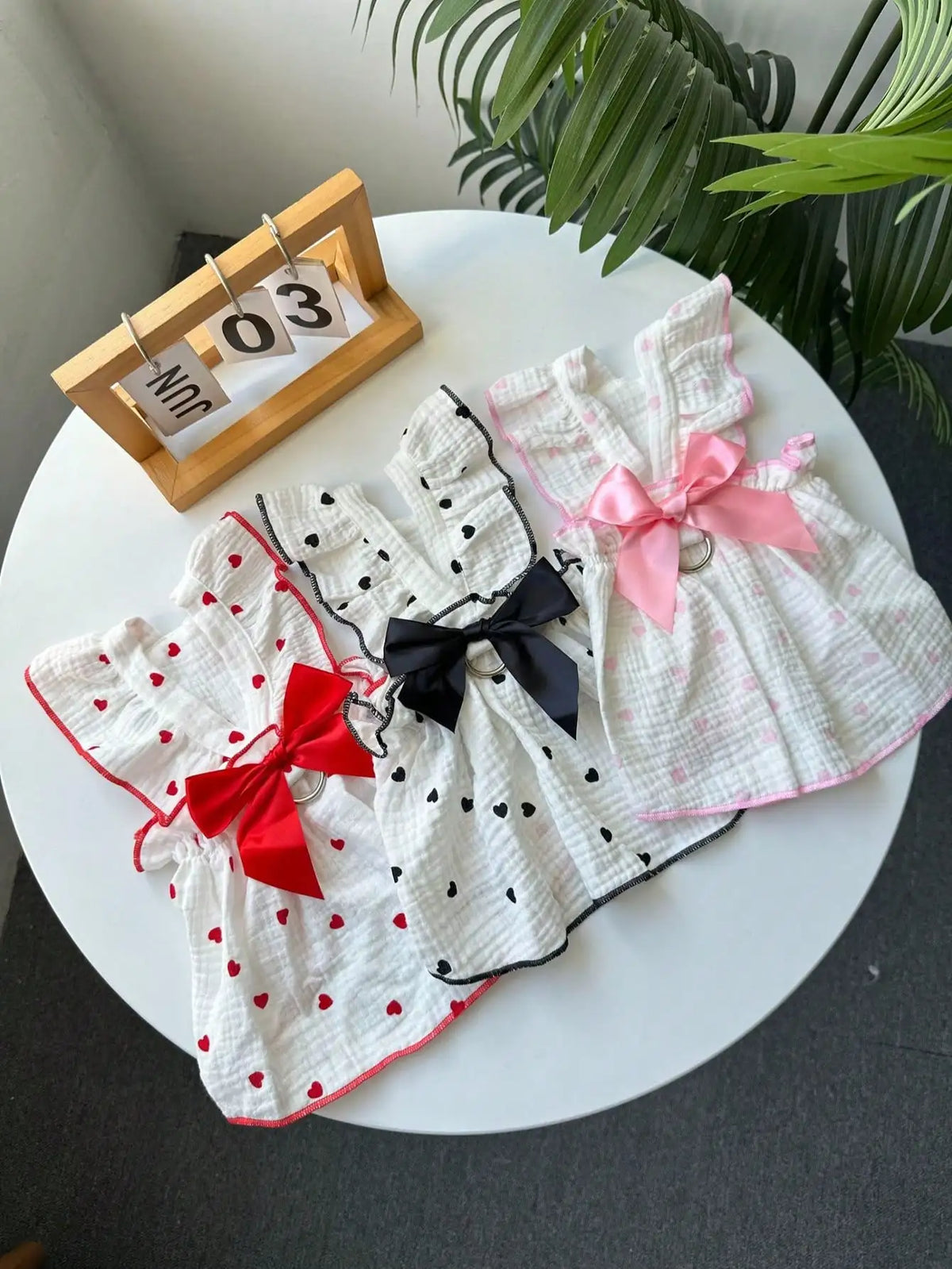 Heart Print Dress for Small Dogs and Cats