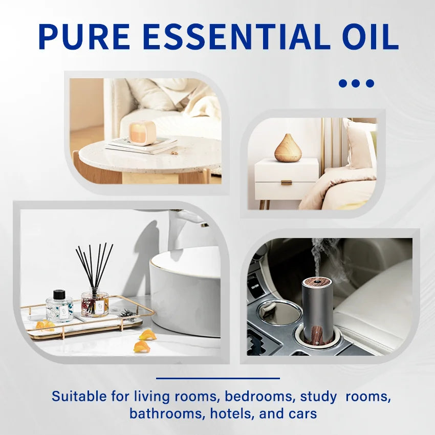 HIQILI Woody Fragrance Oils Set 6-Piece Gift for Aromatherapy Diffusers