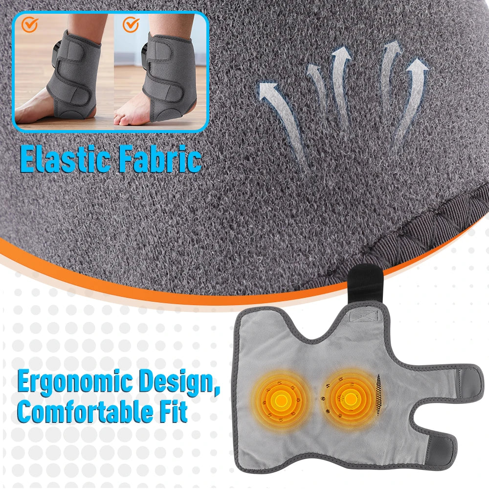PASTSKY Electric Heating Foot And Ankle Massager With Vibration USB Rechargeable