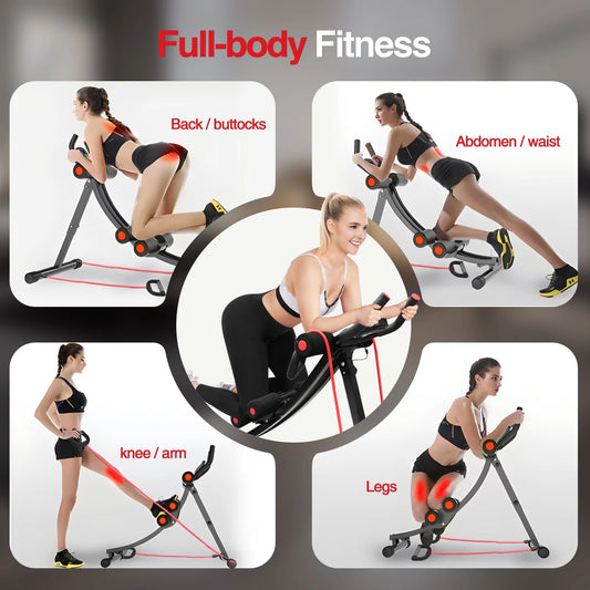 Foldable Ab Machine with LCD Monitor, 440 lb