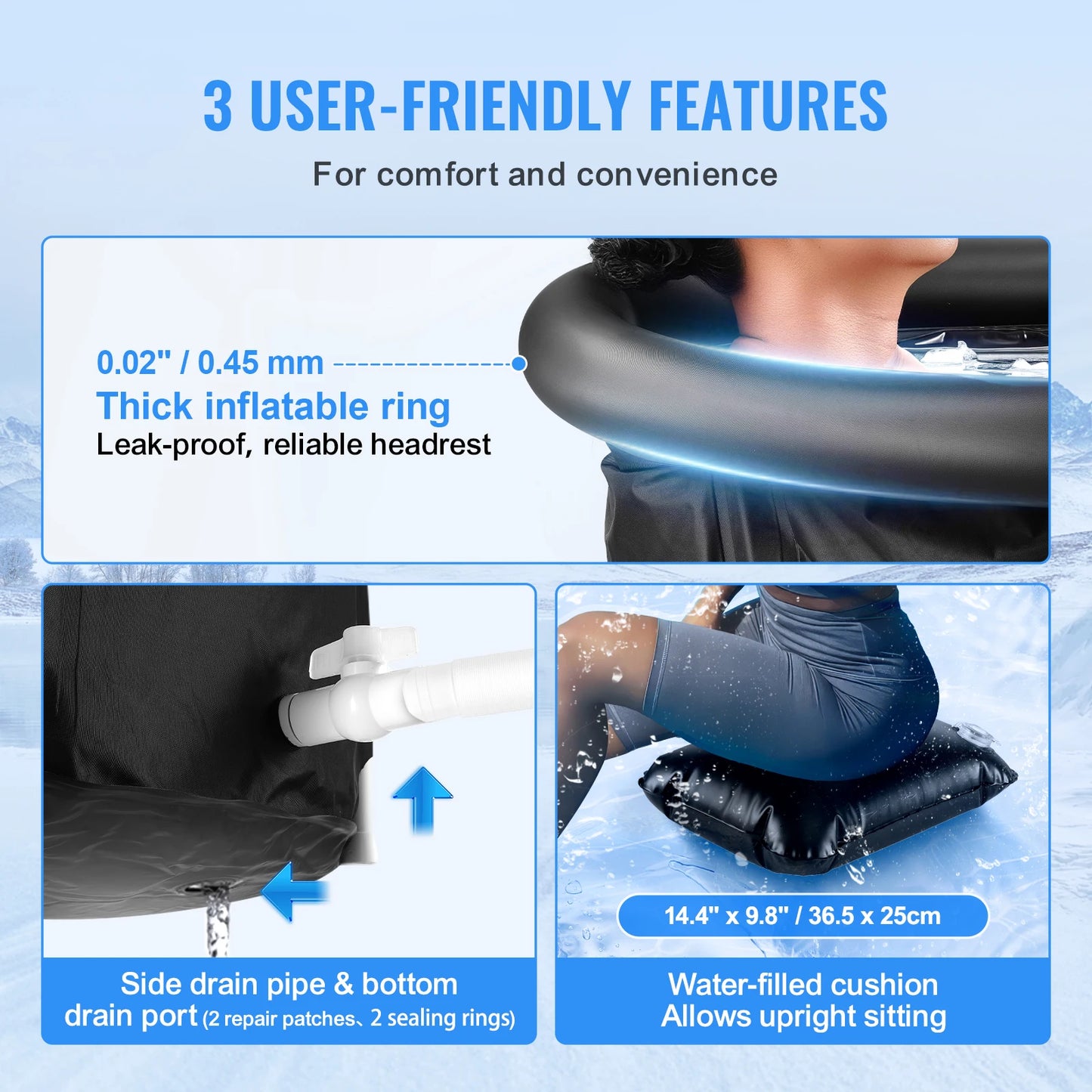 SucceBuy Ice Bath Tub For Cold Water Therapy And Plunge