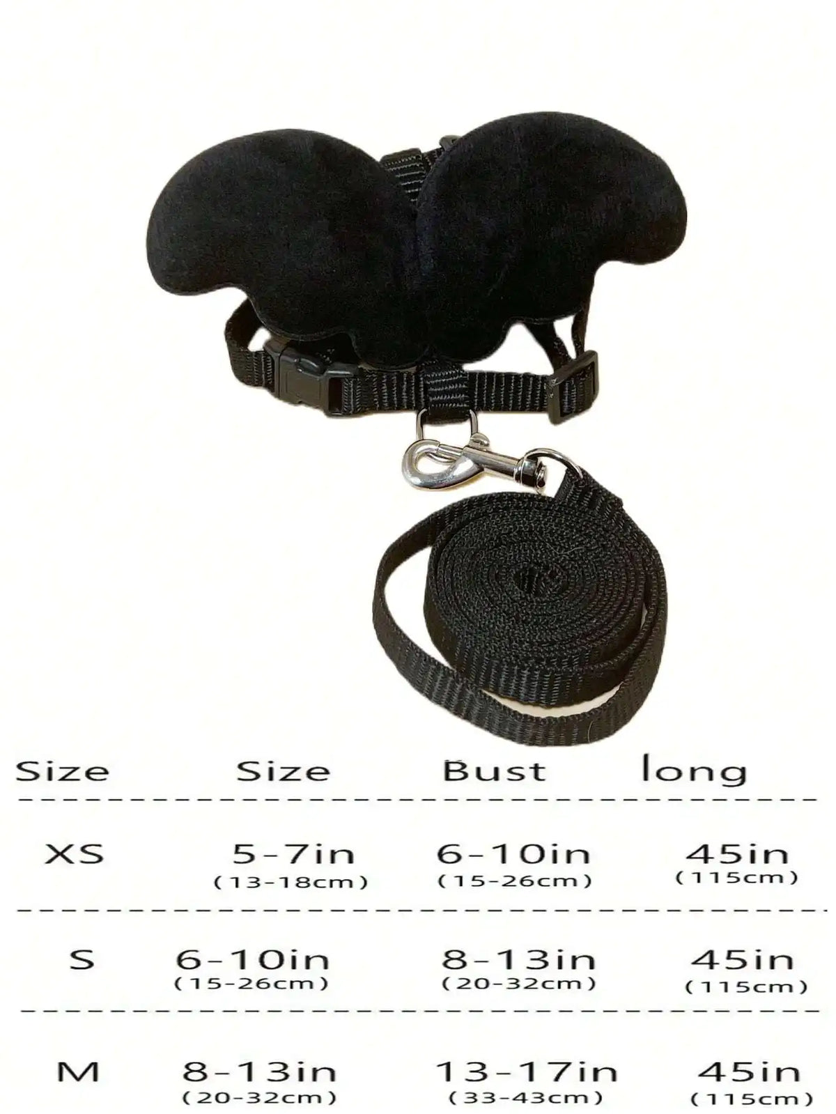 Angel Wing Cat and Small Dog Harness with Leash