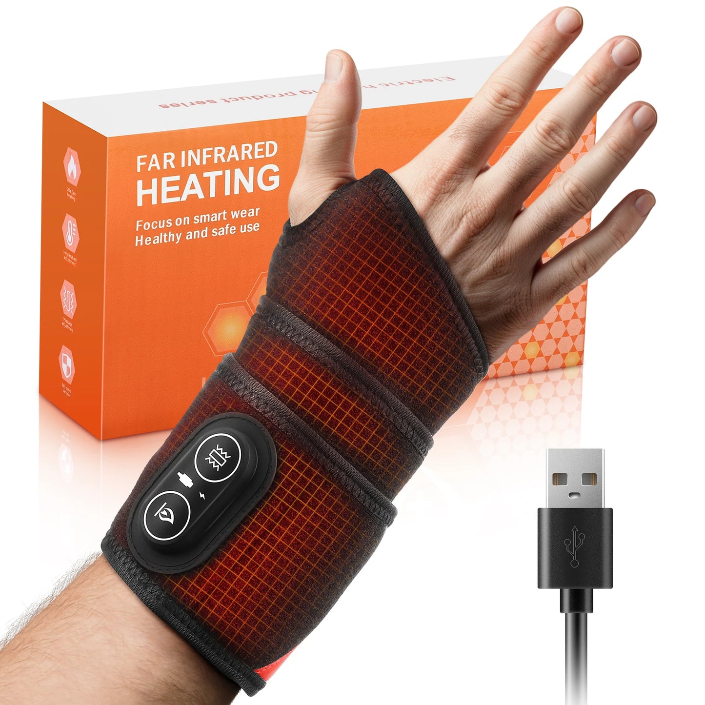 Red Light Therapy Wrap With Heat Vibration Infrared LED Pad