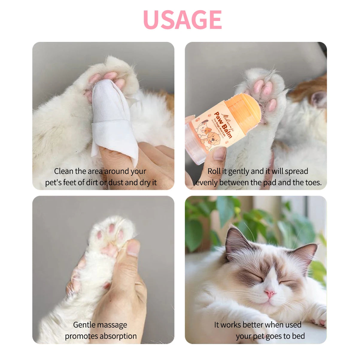 Pet anti cracking moisturizing cream, paw and nose care, deep moisturizing, suitable for cats and dogs, daily pet care