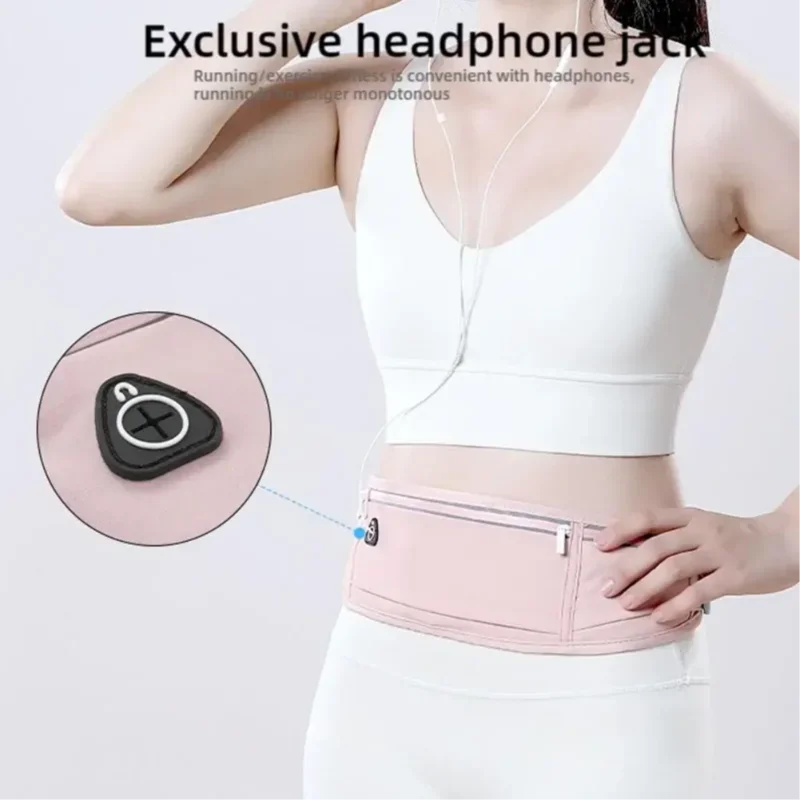 Unisex Reflective Running Waist Pack With Water Bottle Holder Phone Pocket