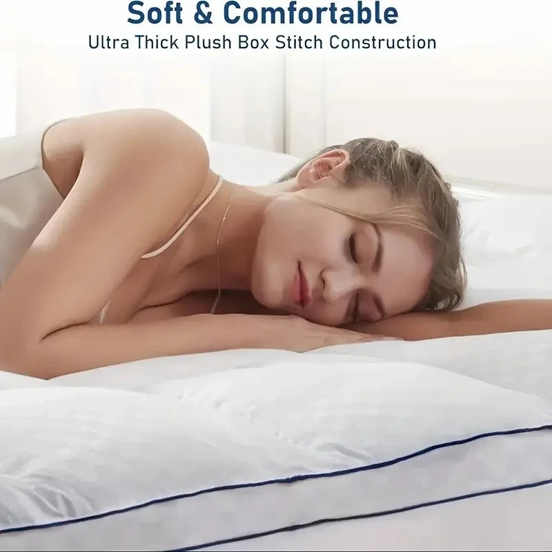 HGETVE Extra Thick Mattress Topper 1000Gsm Cooling Noiseless Breathable