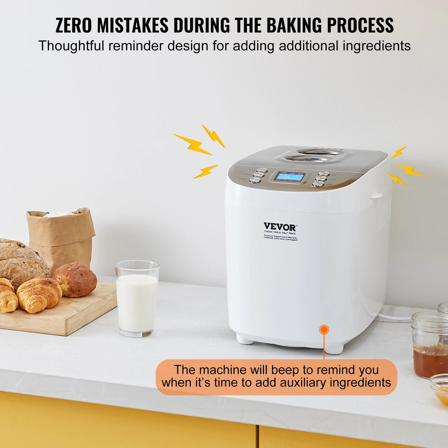SucceBuy 15-In-1 Bread Maker With Gluten Free Setting