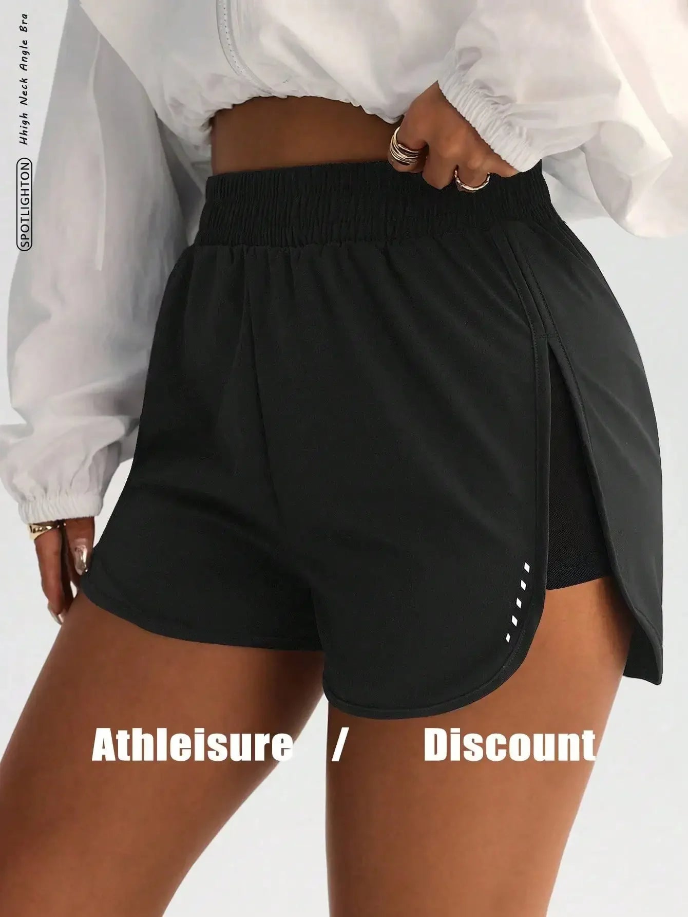 Women High-Waisted Stretch Shorts for Yoga and 4-Way Activewear