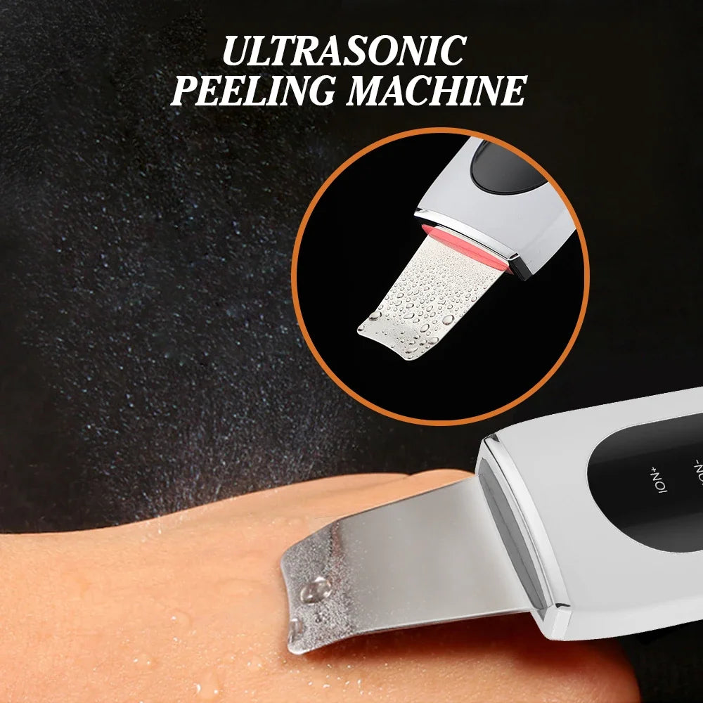 Ultrasonic Skin Scrubber Deep Pore Cleaner Facial Cleansing Tool