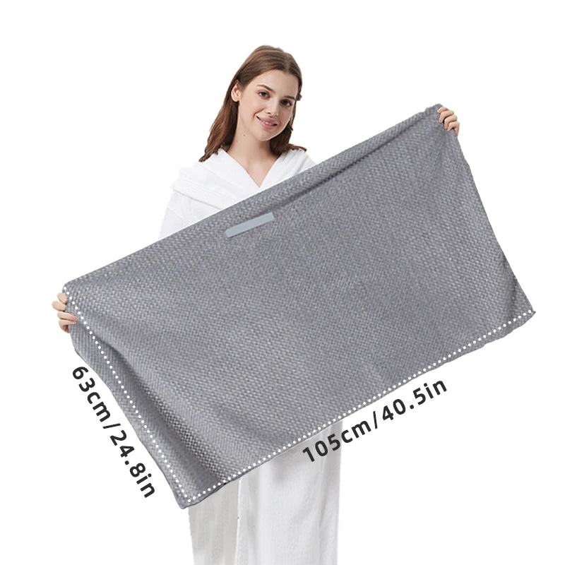 Microfiber Hair Towel Wrap With Elastic Band Ultra Absorbent Turban