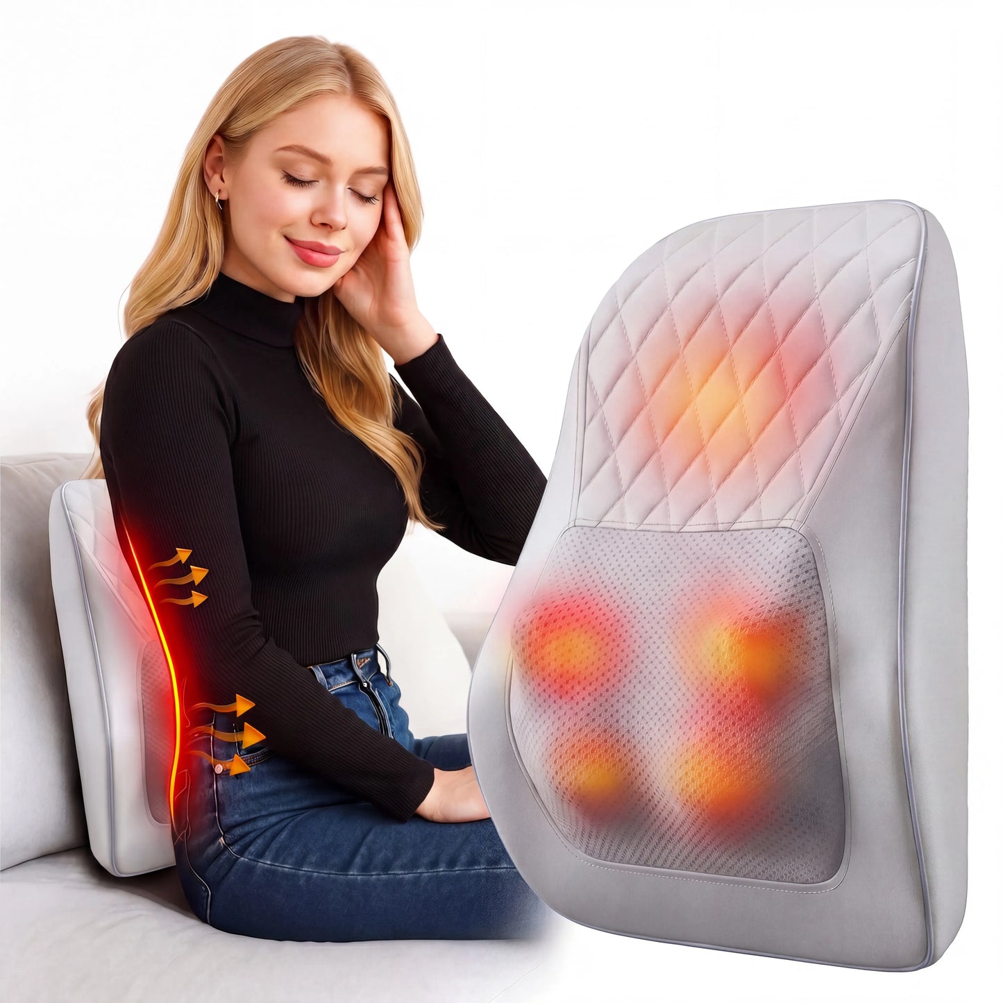 HIMOUTA Back And Neck Massager With Heat And 3D Kneading
