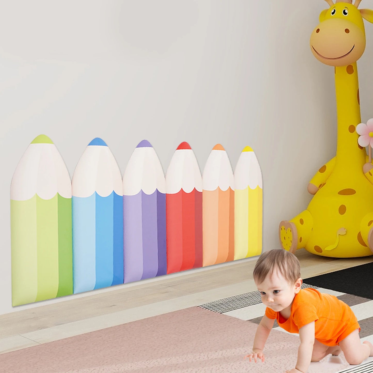 Pencil Wall Stickers Self Adhesive Padding For Kids