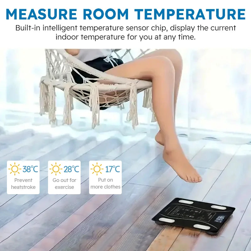 Smart Body Fat Digital Wireless Bathroom Scale Body Composition Analyzer