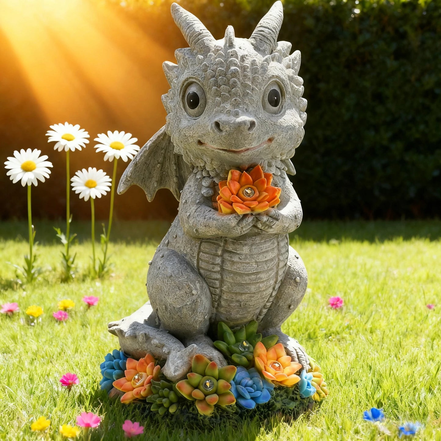 Solar Garden Turtle Elephant Dragon Statue Light Decor For Outdoor