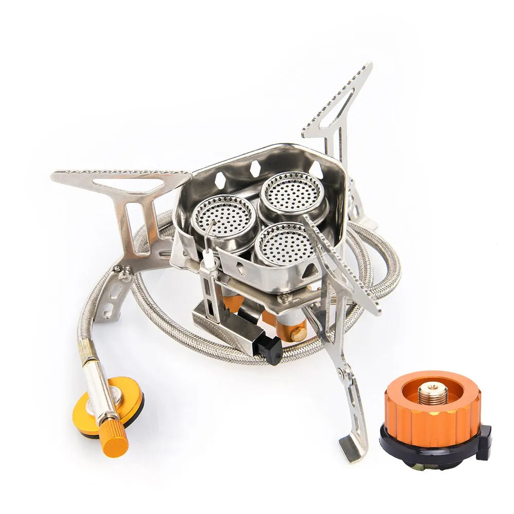 Camping Gas Burner 5800W With Piezo Ignition And Windproof