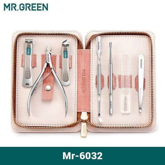 MR.GREEN Stainless Steel Manicure Pedicure Set With Nail Clippers And Scissors