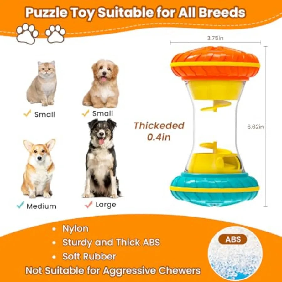 Interactive Dog Toys, Dog Puzzle Toys for Smart, Dog Enrichment Toy to Keep Them Busy, Treat Dispensing Toy Slow Puzzles Feeder