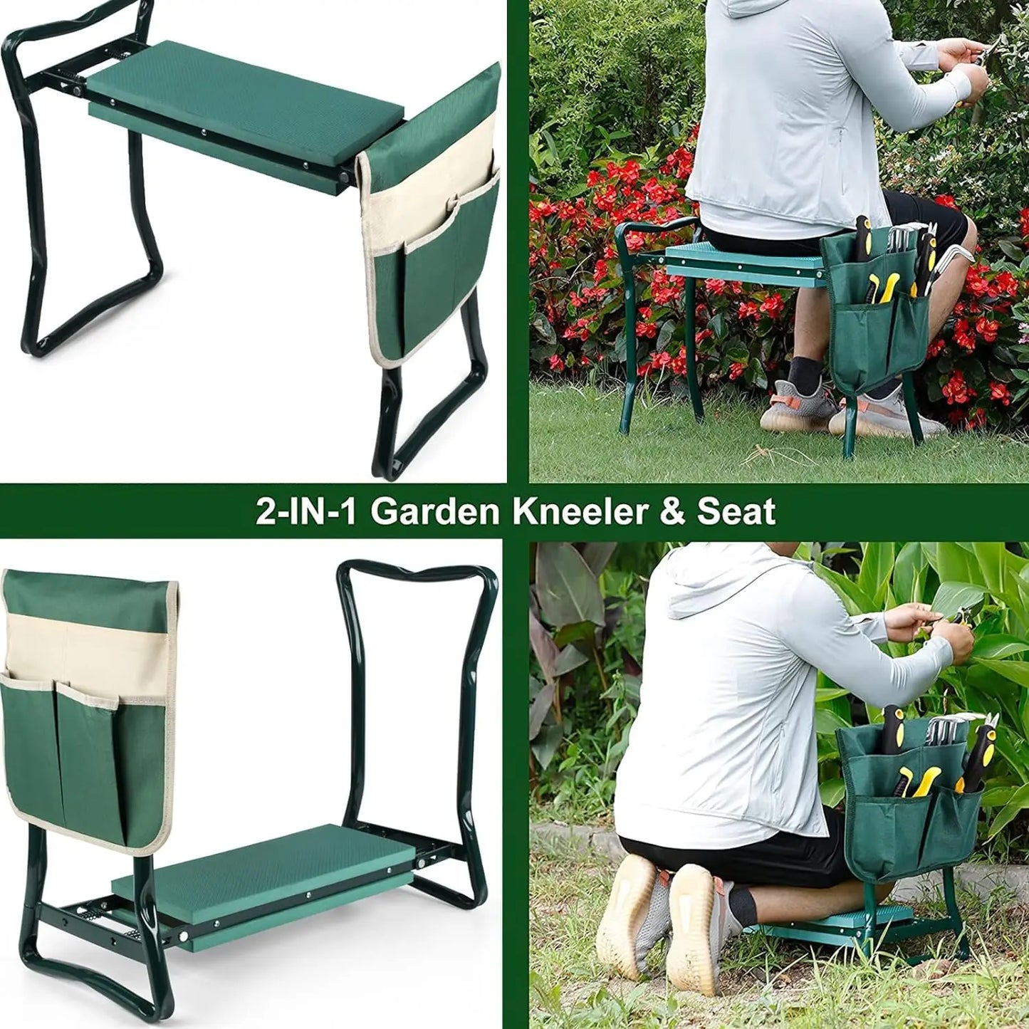 Garden Kneeler And Seat With Foam EVA Kneeling Pad