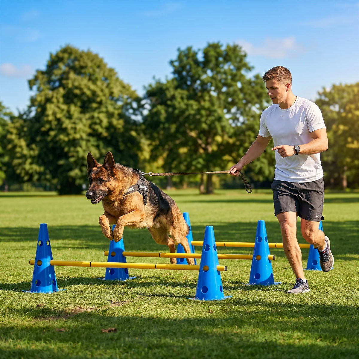 Dog Agility Training Set with Cones and Hurdles