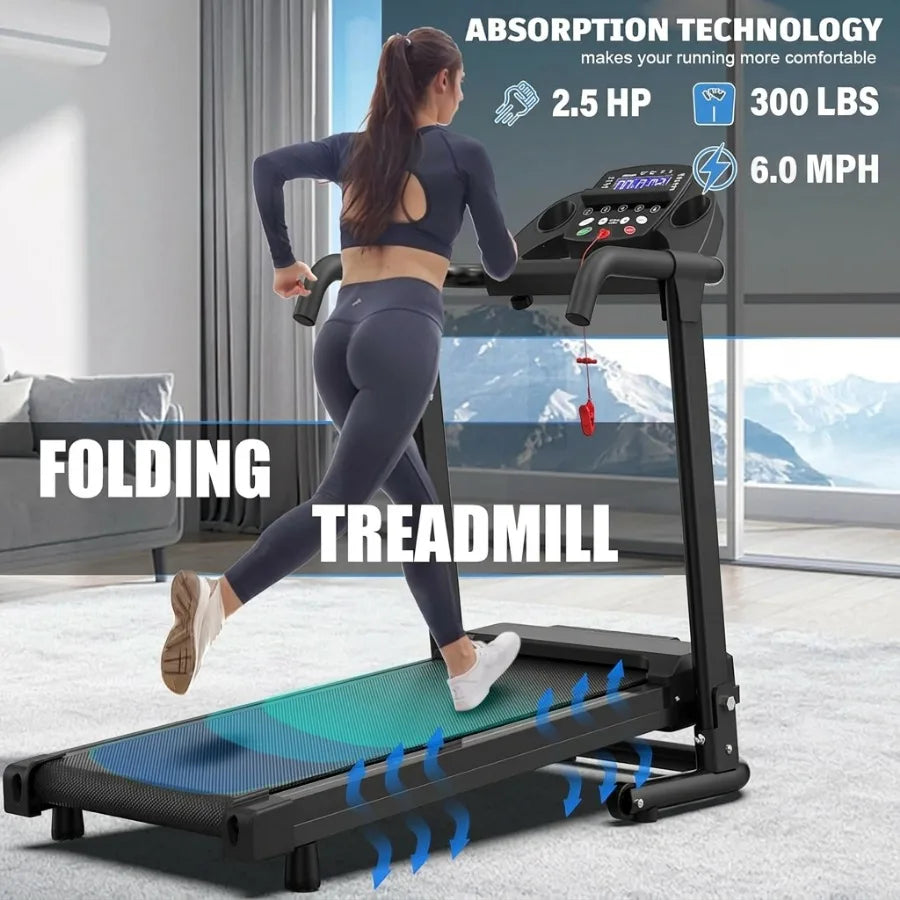 Foldable Home Treadmill With Two Point Five HP App