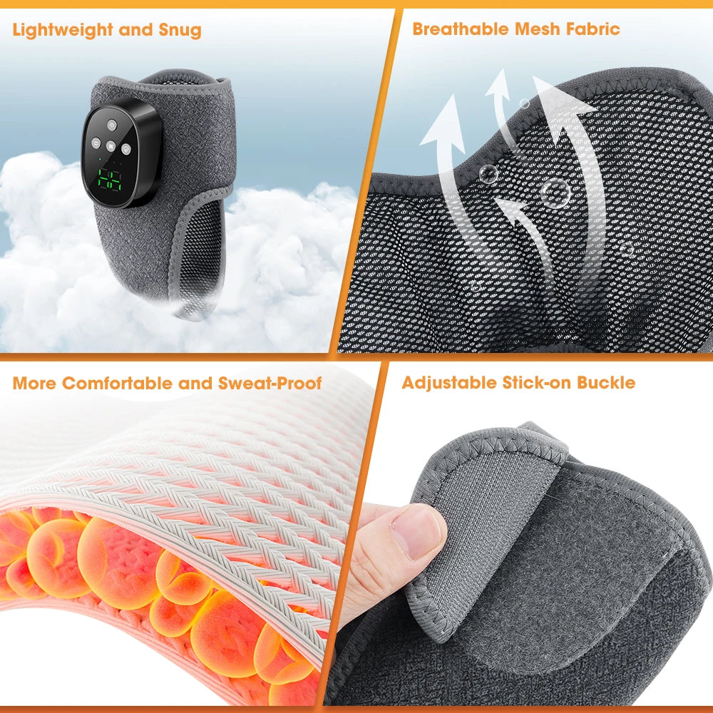 Electric Ankle Heating Massager Hot Compress Vibration Foot Ankle Massager 4 Heating 4 Modes Ankle Joint Brace Protection Warp