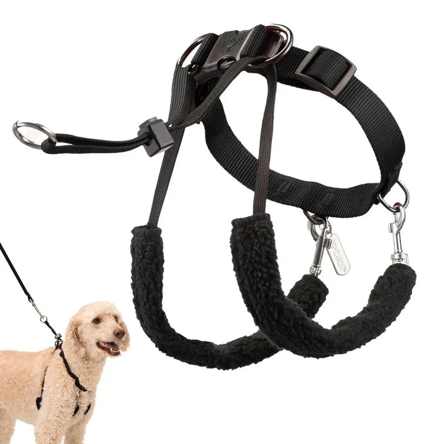No Pull Training Halter Dog Harness With Padded Sherpa Sleeves
