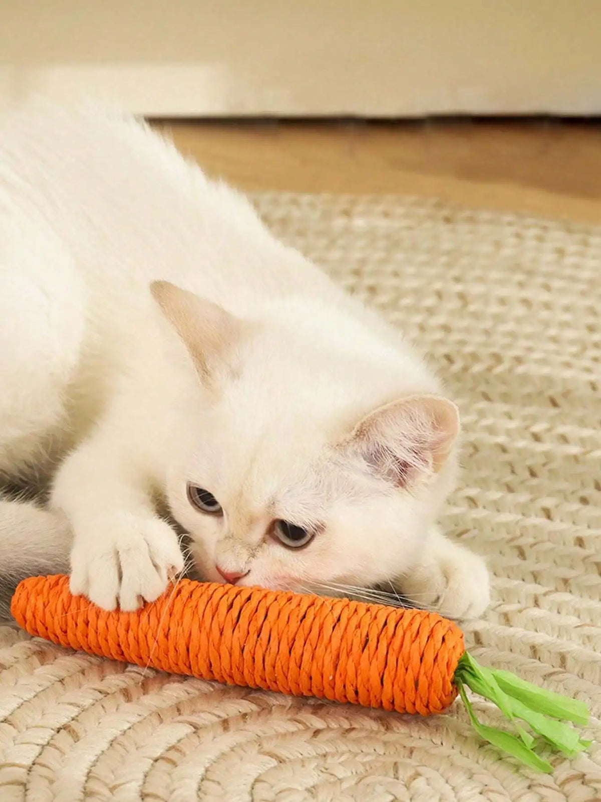 Carrot Paper Rope Cat Chew Toy