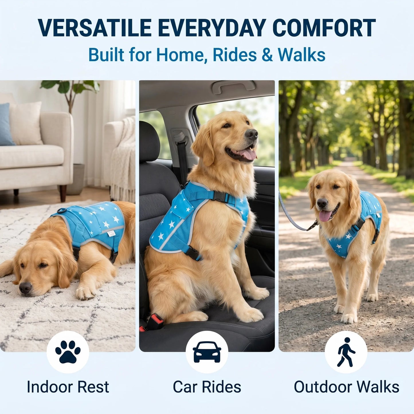 Pet Dog Cooling Vest Harness Cooler Jacket For Walking Dog Outdoor Camping Hunting Training Refrigerator Cooling Source For Dogs