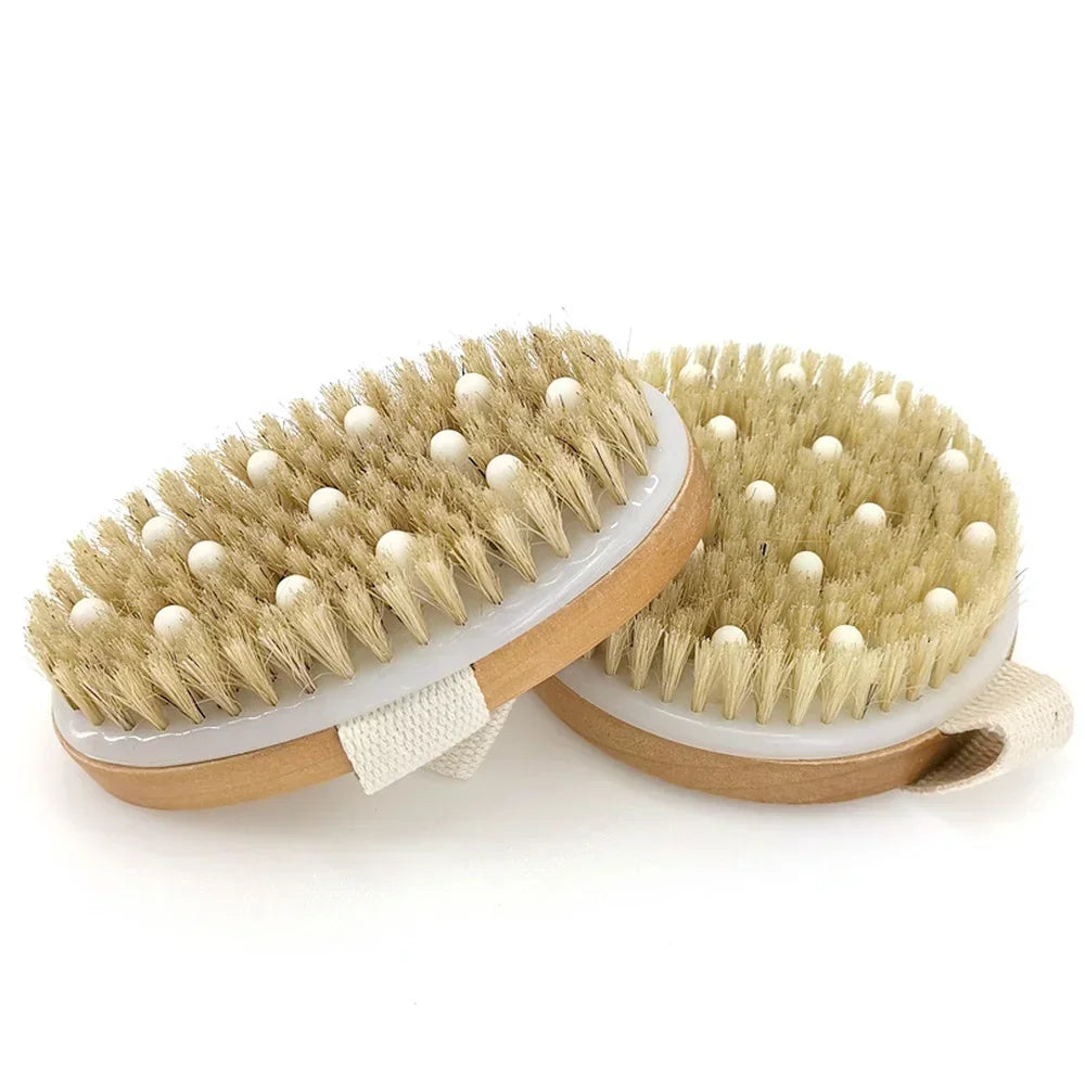 Dawndesslo 2 In 1 Dry Skin Body Brush Exfoliating Massage
