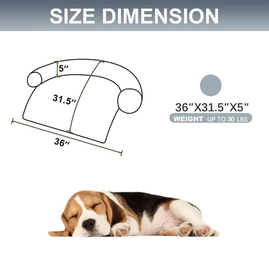 Pet Calming Bed Mat for Dogs and Cats with Plush Waterproof Lining