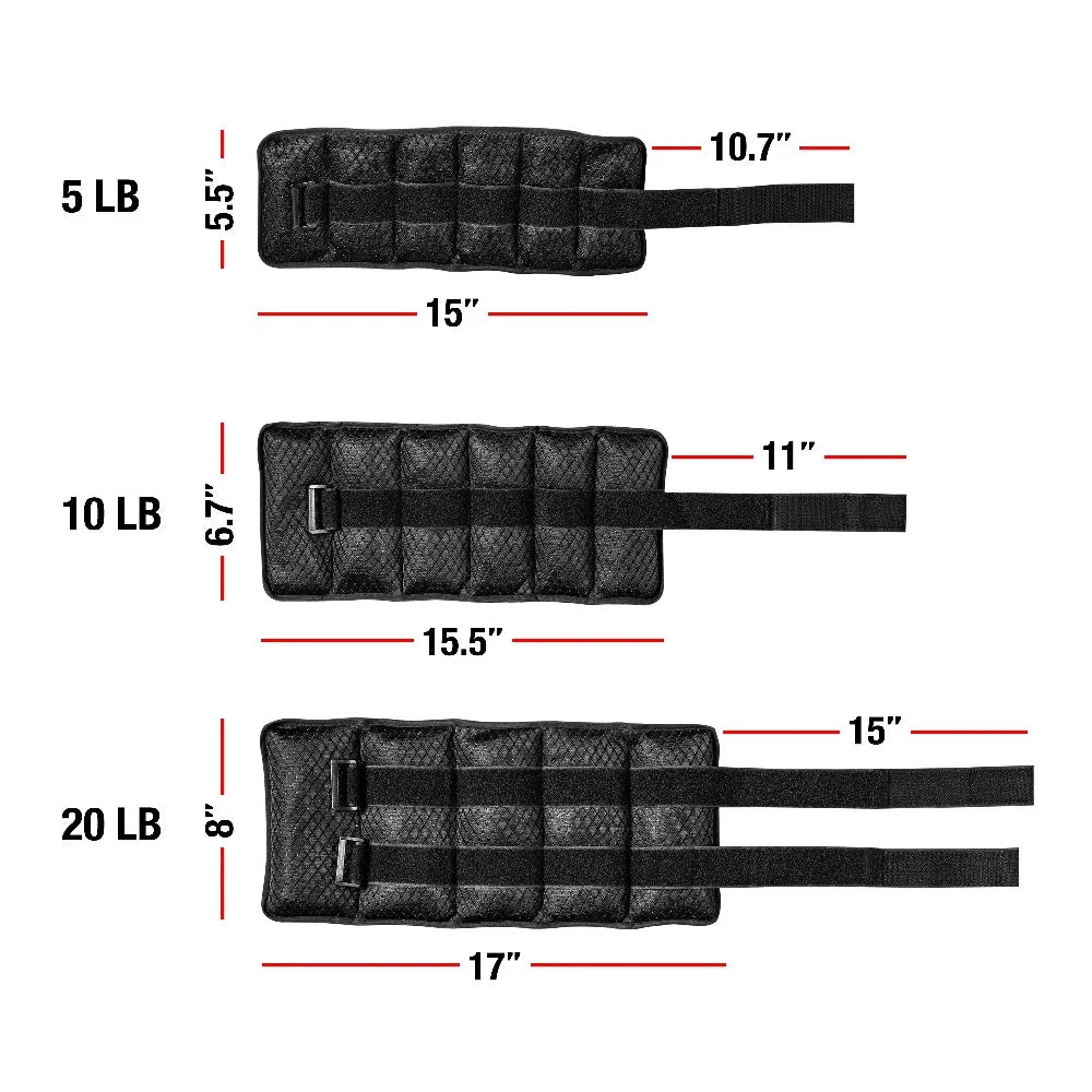Adjustable 2.5 lb Ankle and Wrist Weights