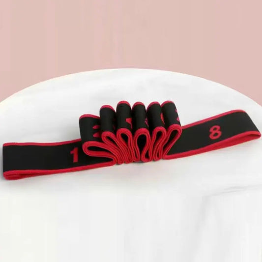 Yoga Elastic Resistance Band With 8 Independent Rings