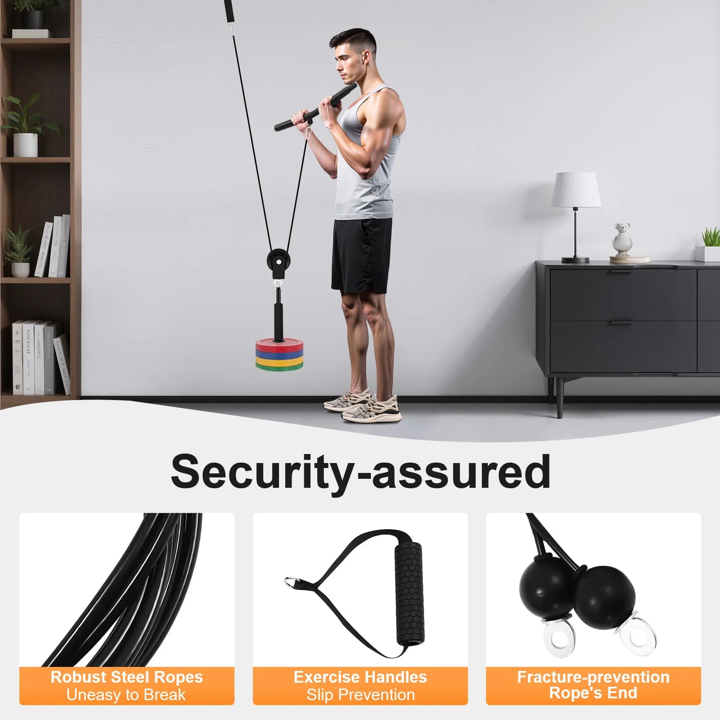 Upper Body Cable Lat Pulldown System for Triceps and Back