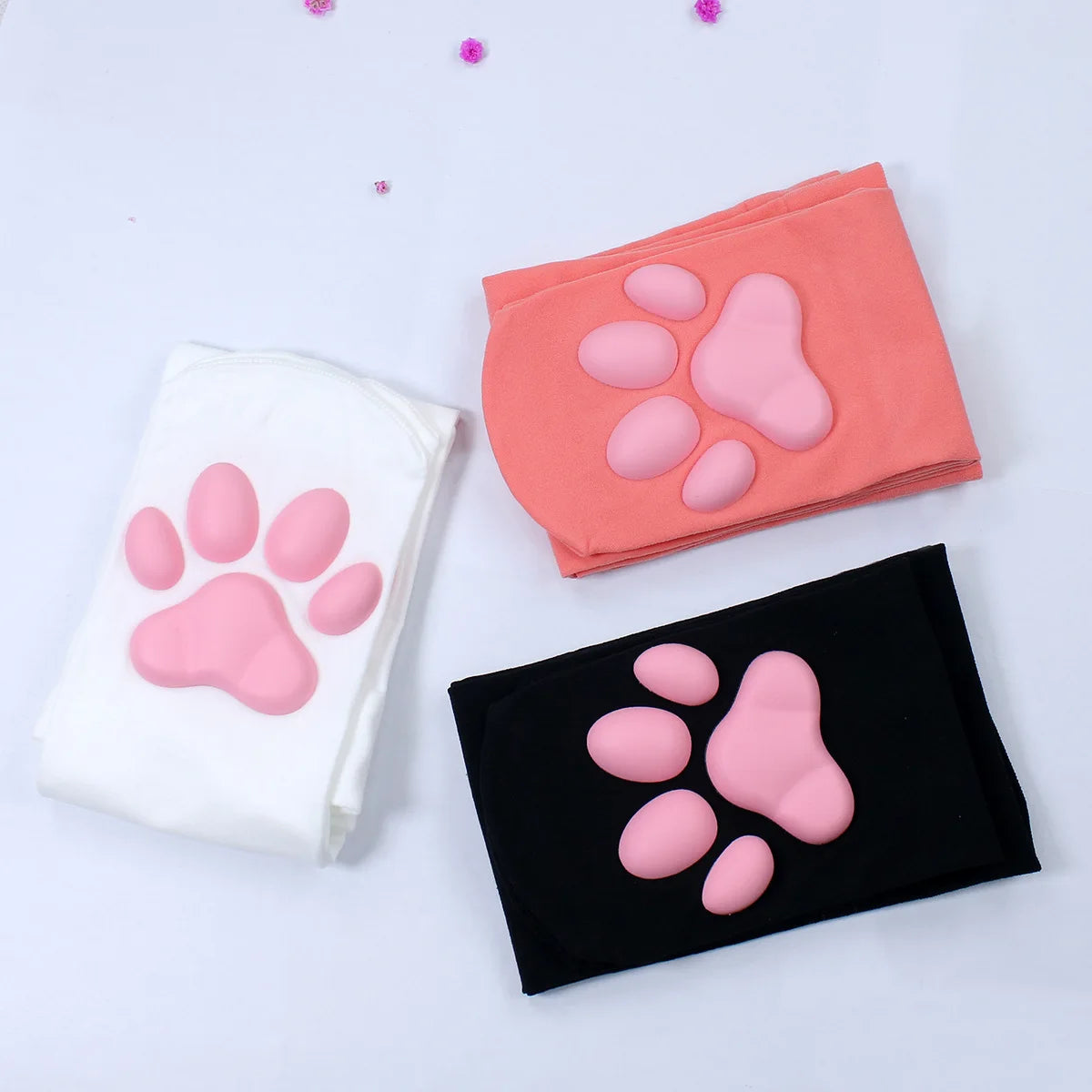 Cat Paw Pad Sock Striped Thigh High Socks Kitten Cosplay