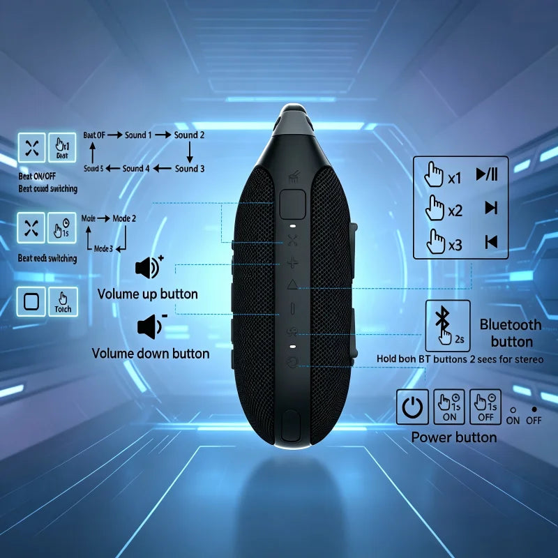 Nobis IP68 Waterproof Bluetooth Speaker With Touch Control