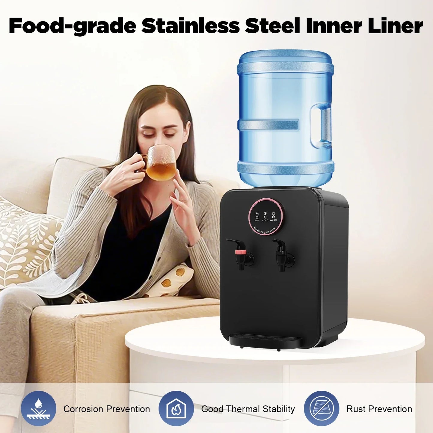 Mini Top Loading Water Dispenser With Hot and Cold Water