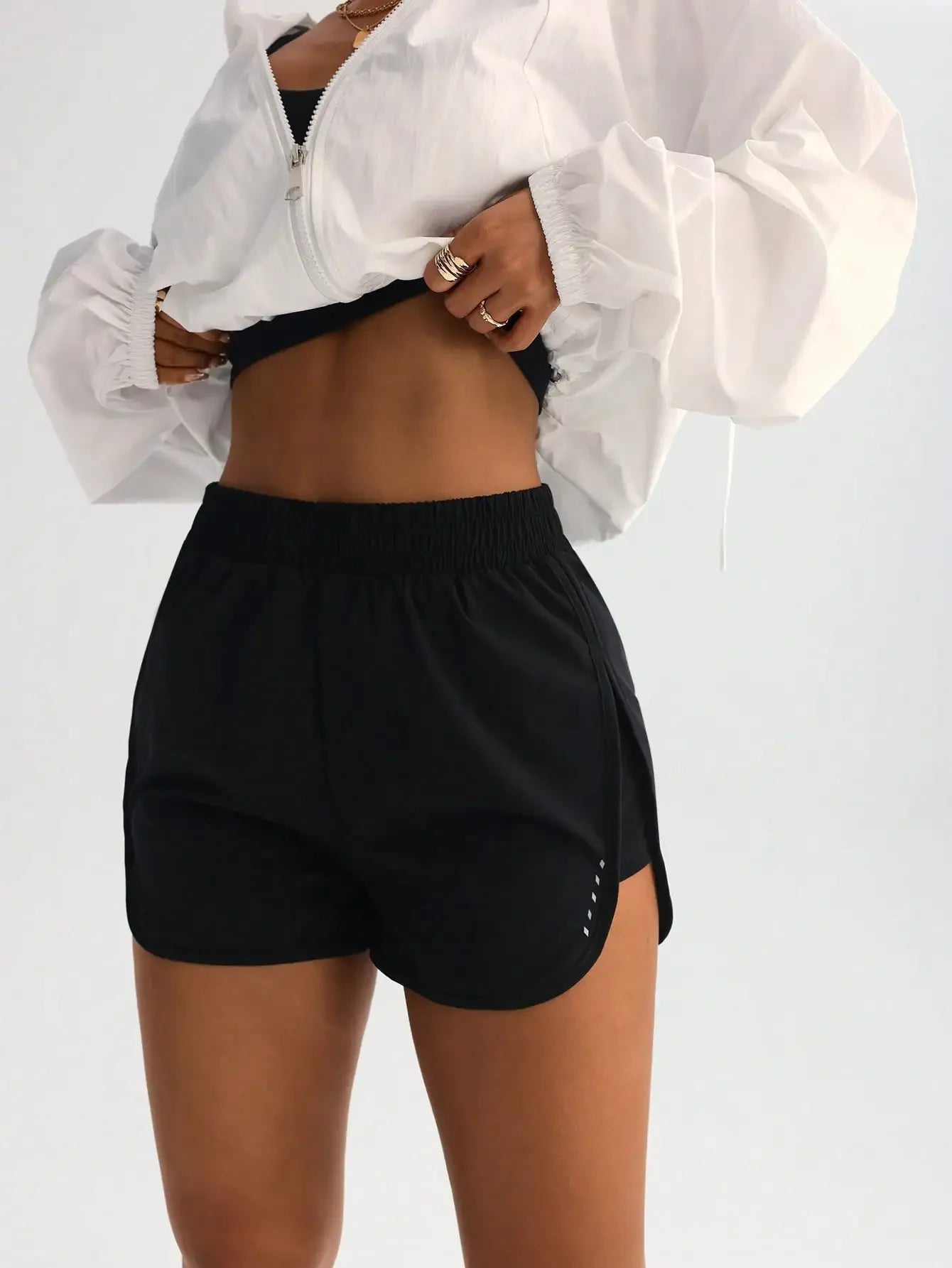 Women High-Waisted Stretch Shorts for Yoga and 4-Way Activewear