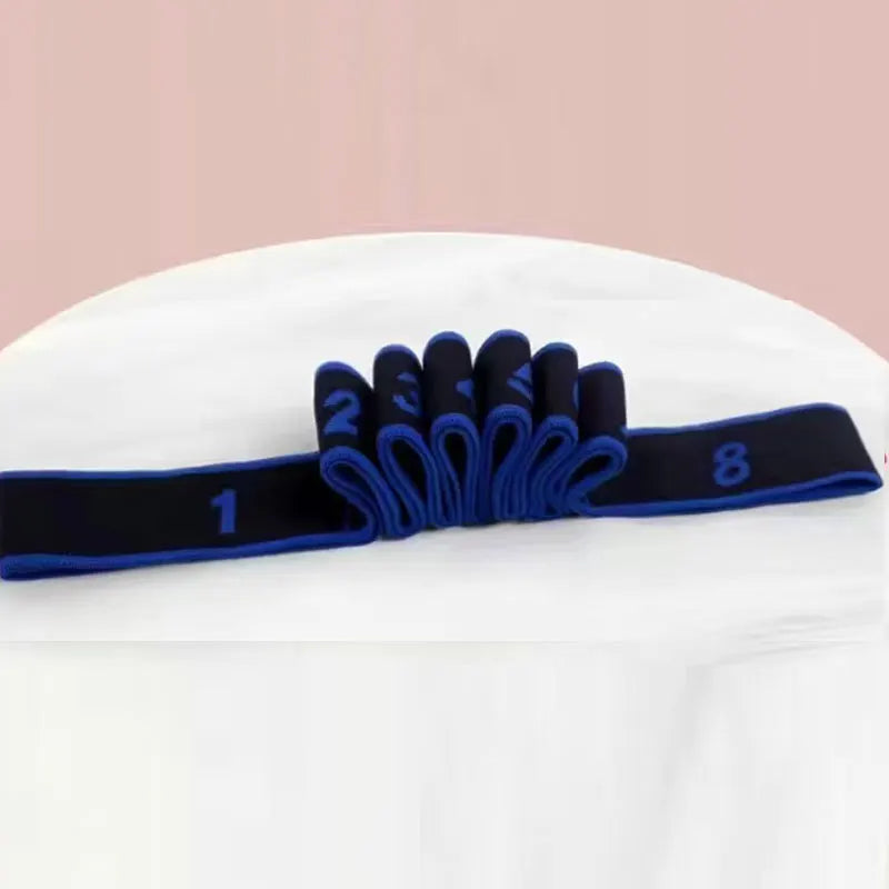 Yoga Elastic Resistance Band With 8 Independent Rings