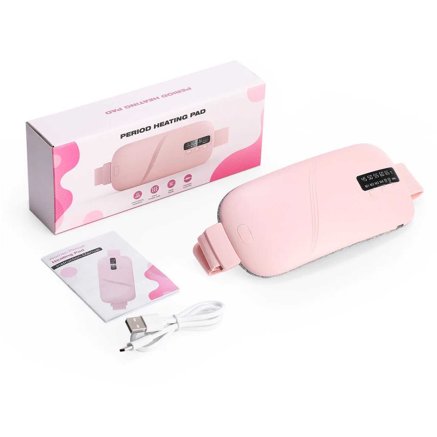 PASTSKY 5 Modes Electric Heating Waist Massage Belt For Cramps