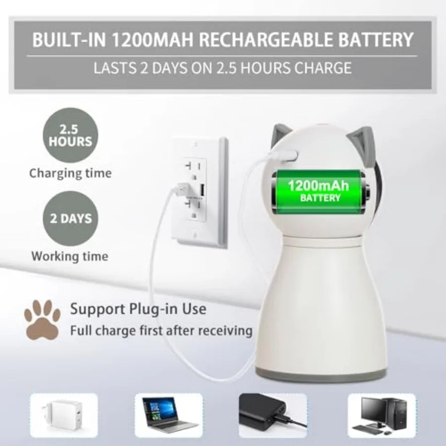 Cat Toys Laser for Indoor Cats, The 4th Generation Real Random Trajectory Motion Activated Rechargeable Automatic Cat Laser Toy