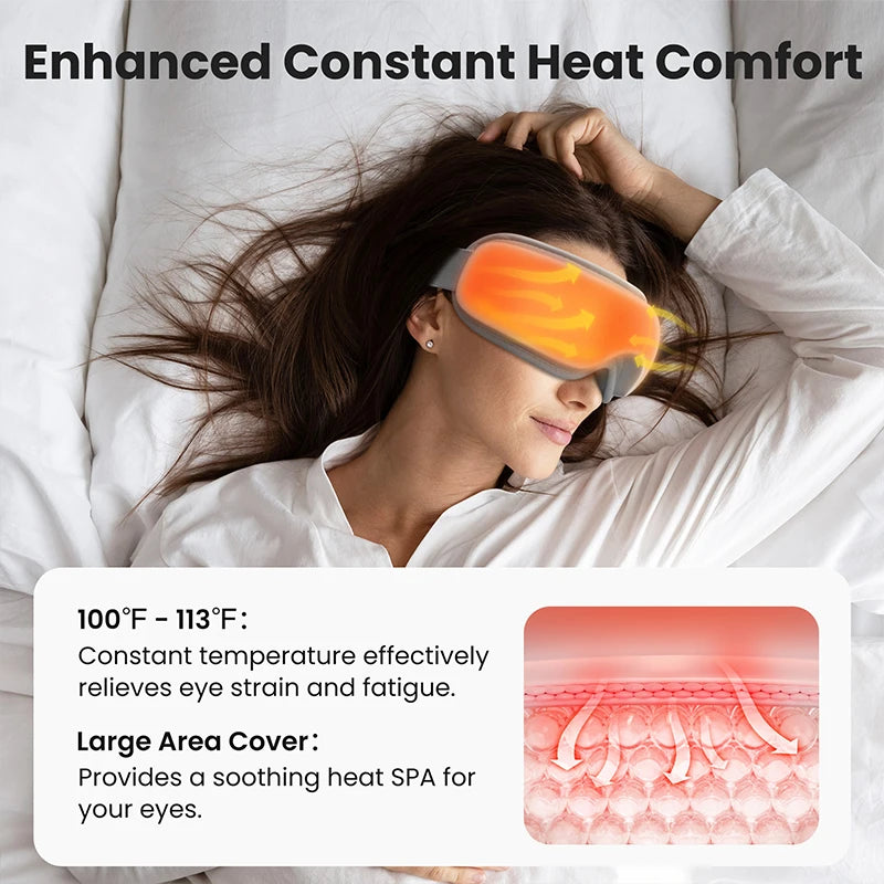 Eye Massager With Heat Bluetooth For Migraine Relief