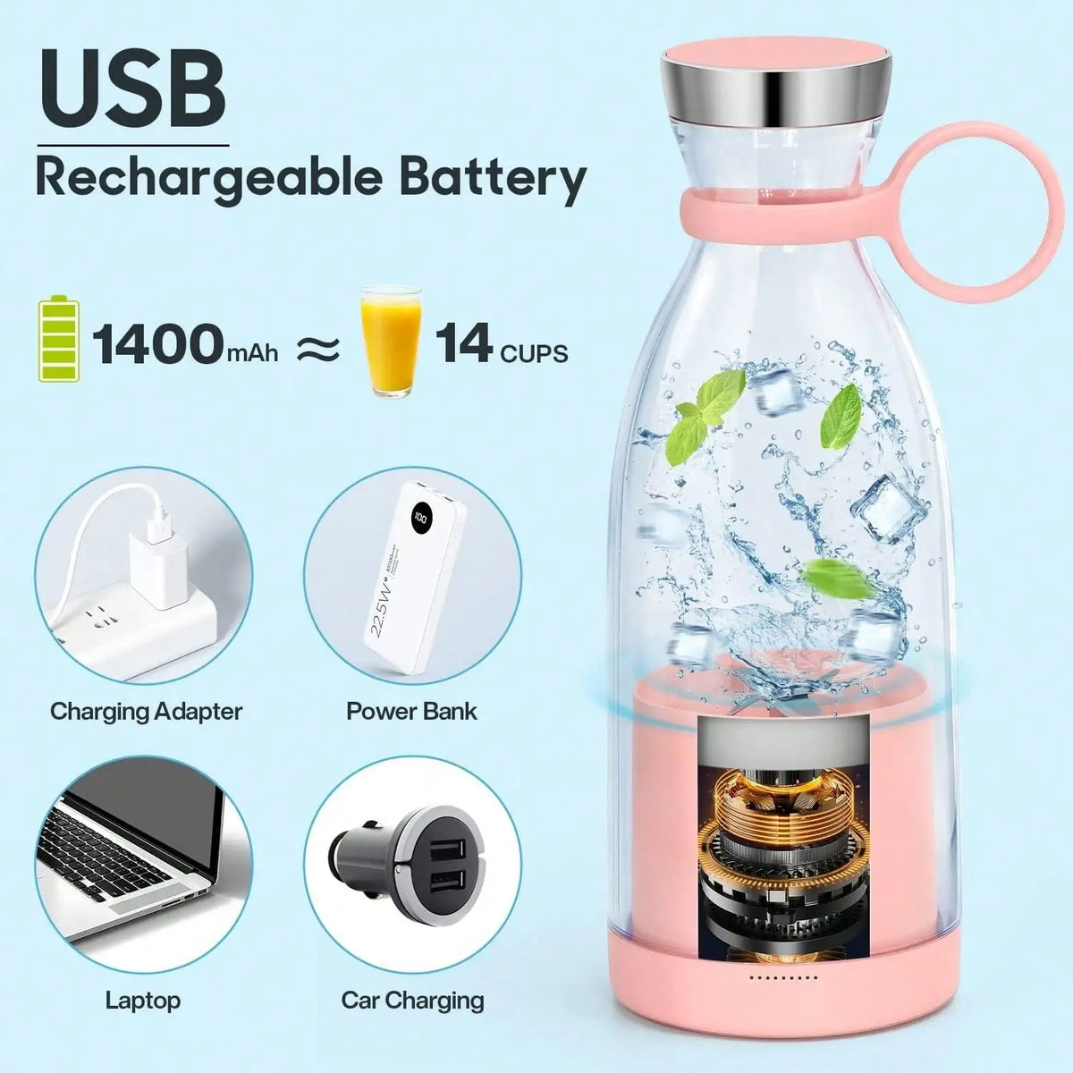 Portable Blender with 12 oz Travel Cup