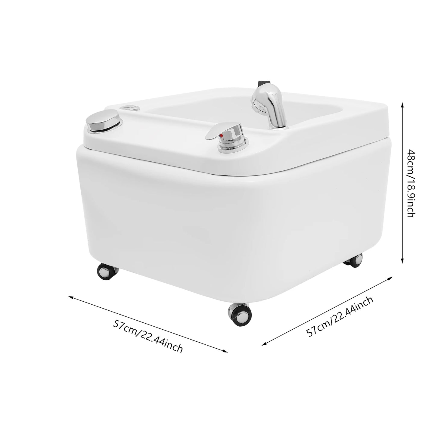Acrylic Footbath with Massage 15L Massage Footbath Bow with LED Light Foot Bath Spa Tub Footbath Beauty Salon Spa Footbath Elect