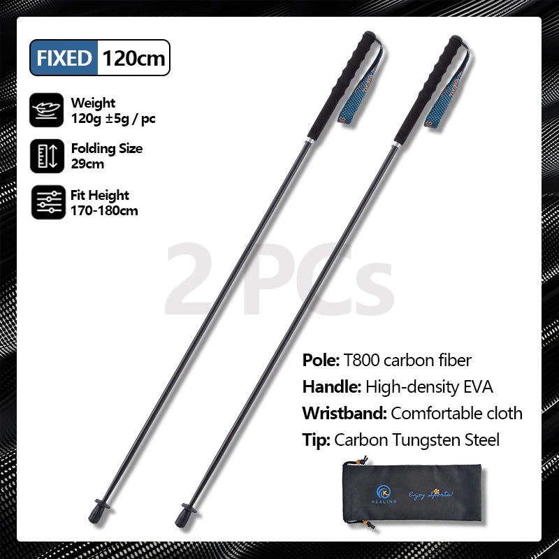 OKHEALING Local Carbon City Walking Sticks Carbon Fiber Trekking Poles