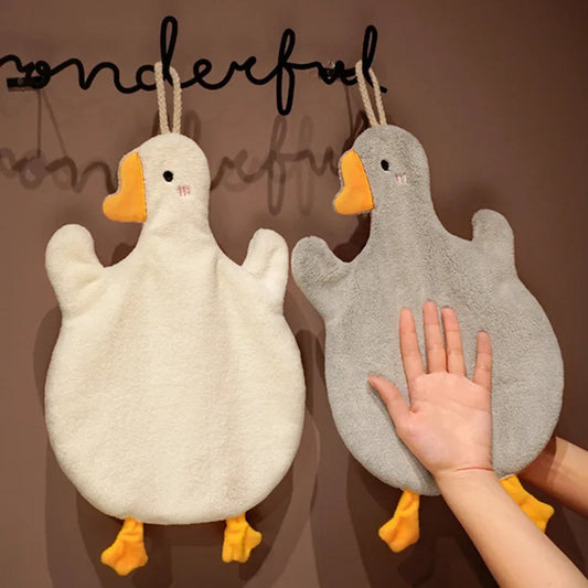 Cartoon Goose Hand Towel Water Absorbent Kitchen And Bath
